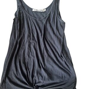 Michael Stars Gray Sleeveless Tie Front Tank Top
